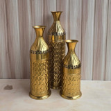Metal vase set of 3