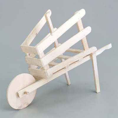 Pine wood flower cart
