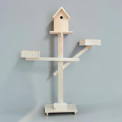 Pine wood bird house