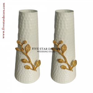 White Metal Vase