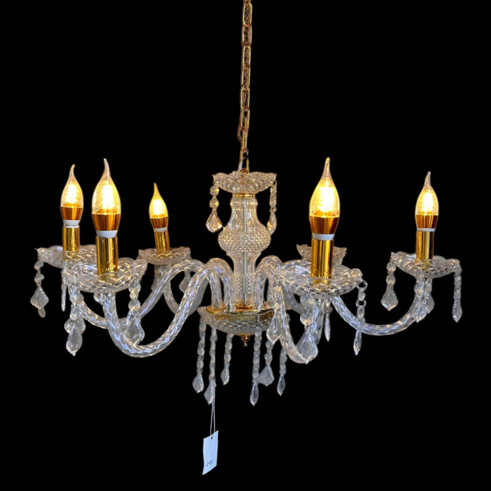 Acrylic chandelier 6 arm