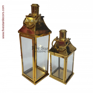 Lantern Set of 2 in Gold