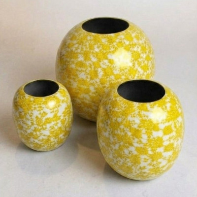 Metal Round Vase Printed