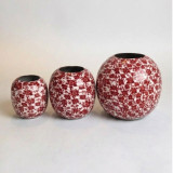 Metal Round Vase Printed