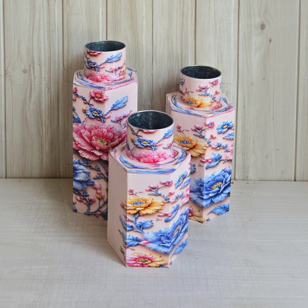 Metal Vases set of 3
