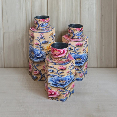 Metal Vases set of 3