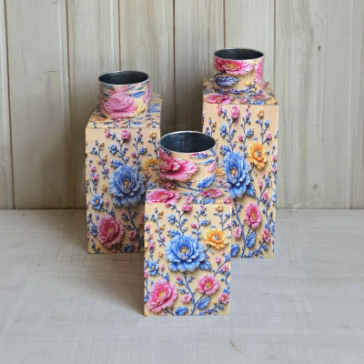 Metal Vases set of 3
