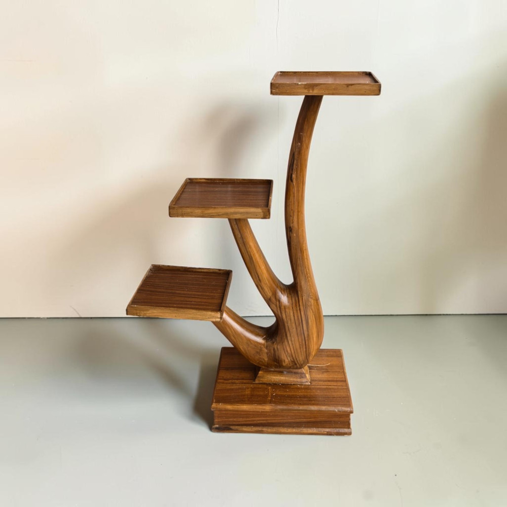 Wooden stand with 3 base