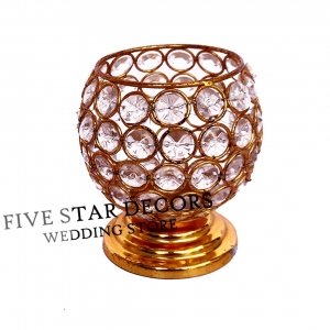Crystal candle holder small 3"